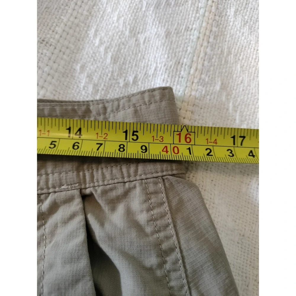 The North Face Horizon Cargo Shorts Men 32 Khaki‎ Tan Nylon Ripstop Hiking Flaws